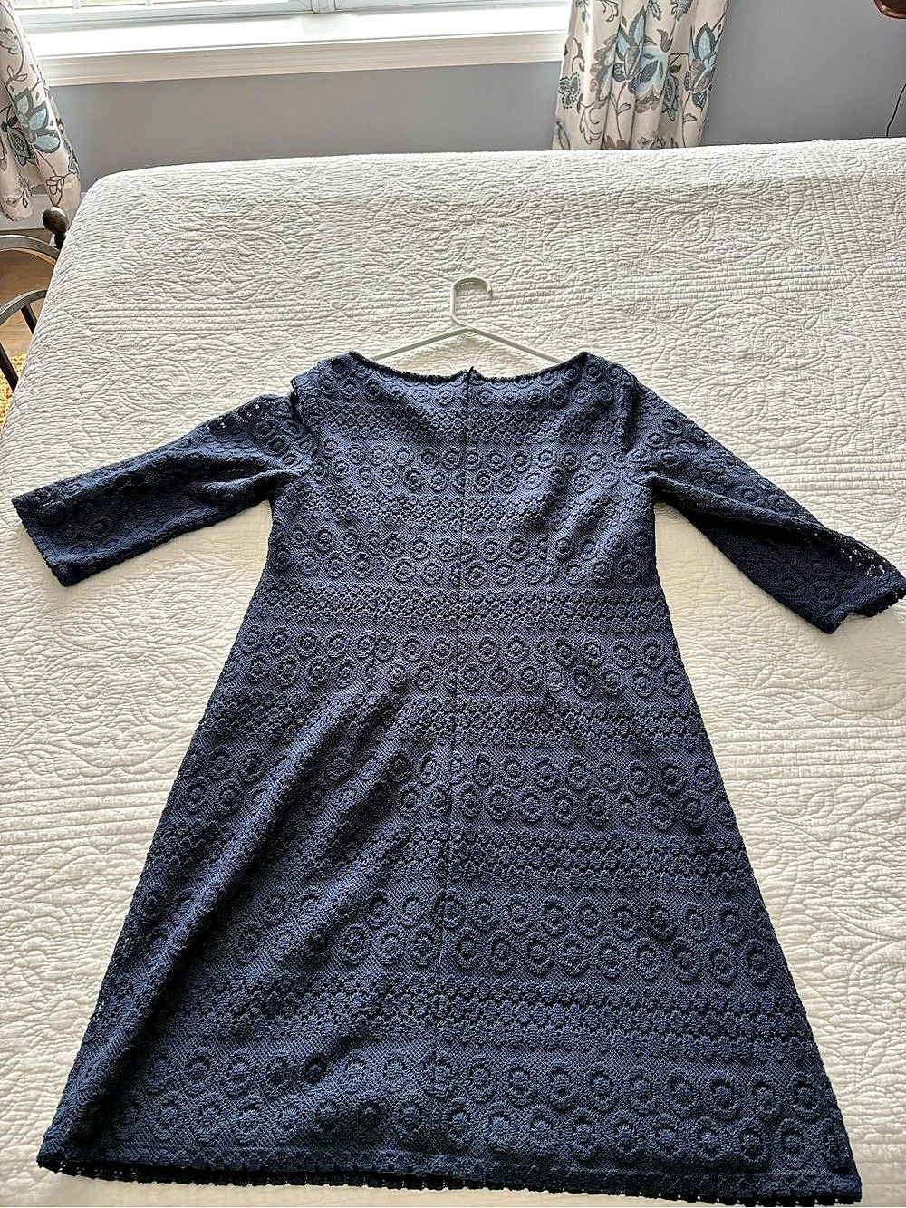 Jessica Howard Lace Midi Dress in Blue Size 12 Like New